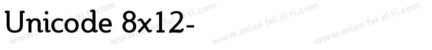 Unicode 8x12字体转换